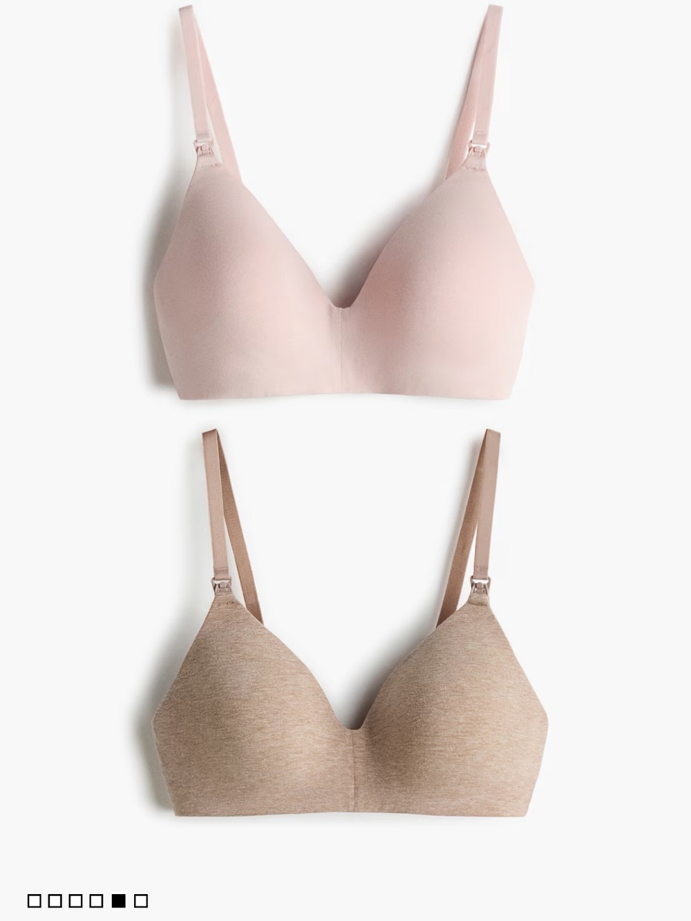 H&M MAMA 2-Pack Padded Cotton Nursing Bras 38B NWT